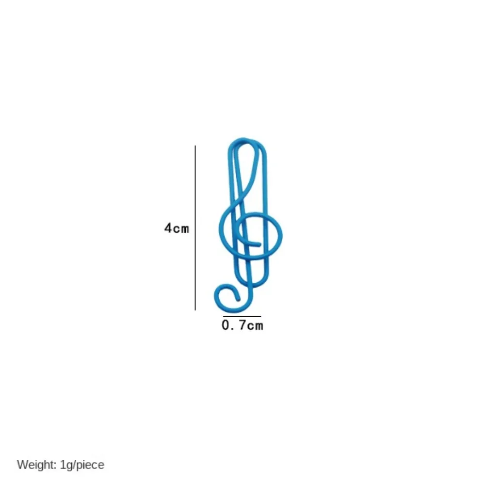 20PCS/Set Music Note Music Shape Paper Clips Durable Metal Music Note Metal Paper Clips Creative Cute