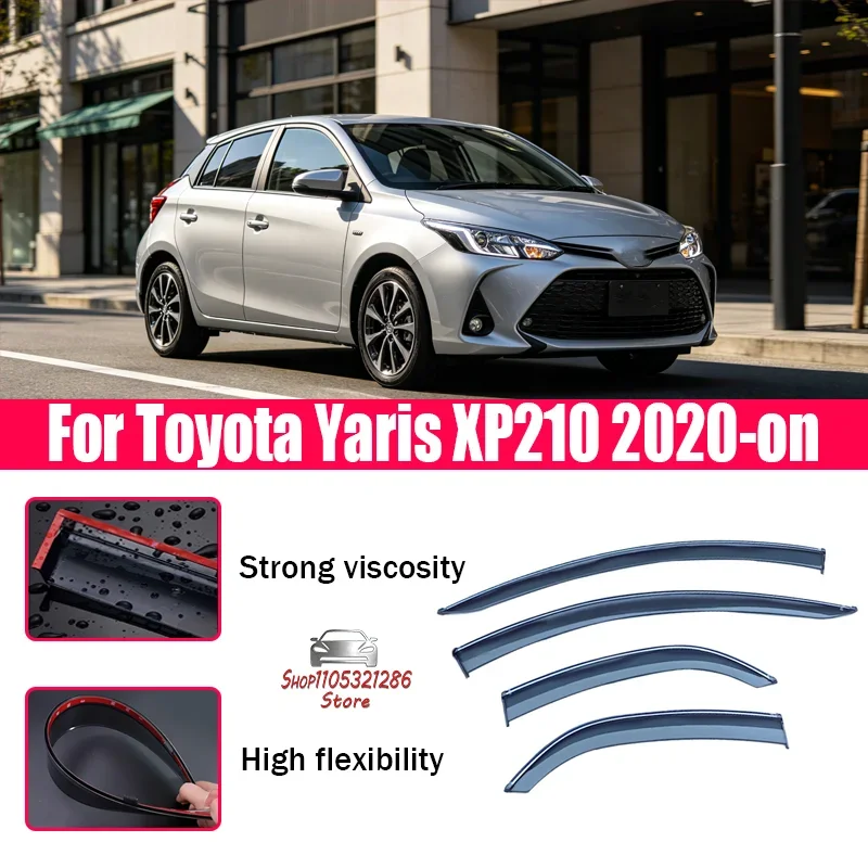 

Rain side or bright side window sun visor sunshade vent strip for Toyota Yaris XP210 2020