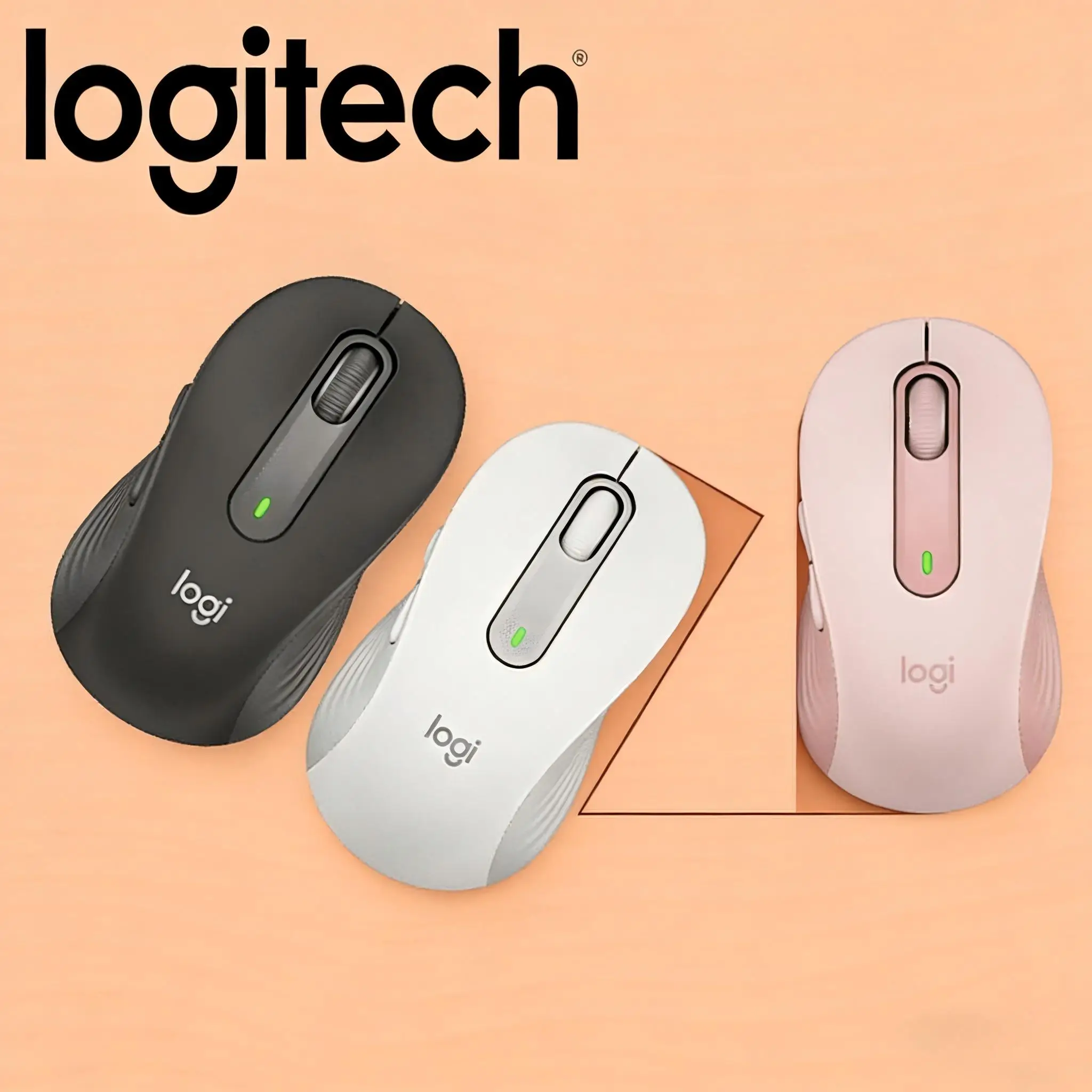 

Двухрежимная мышь Logitech M750, беспроводная бесшумная Bluetooth, многоэкранная мышь для перекрестных устройств, портативная для офиса и бизнеса
