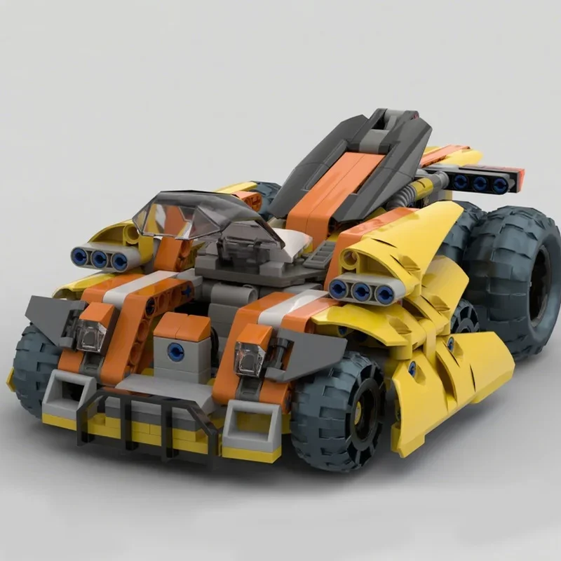 393 peças MOC Carro de Corrida Cibernético, Modelo Técnico, Blocos de Construção, Brinquedo Criativo, Ideia de Presente de Natal, Educação, Blocos de Montar para Crianças