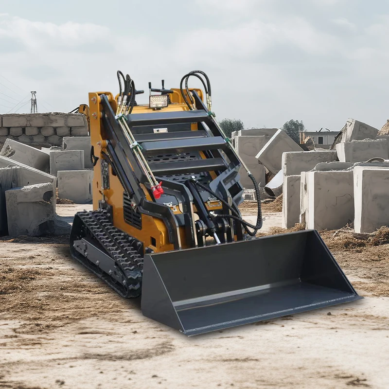 جرافة زراعية صغيرة مخصصة، رافعة عجلات ديزل مدمجة، محمل صغير محمول متعدد الوظائف