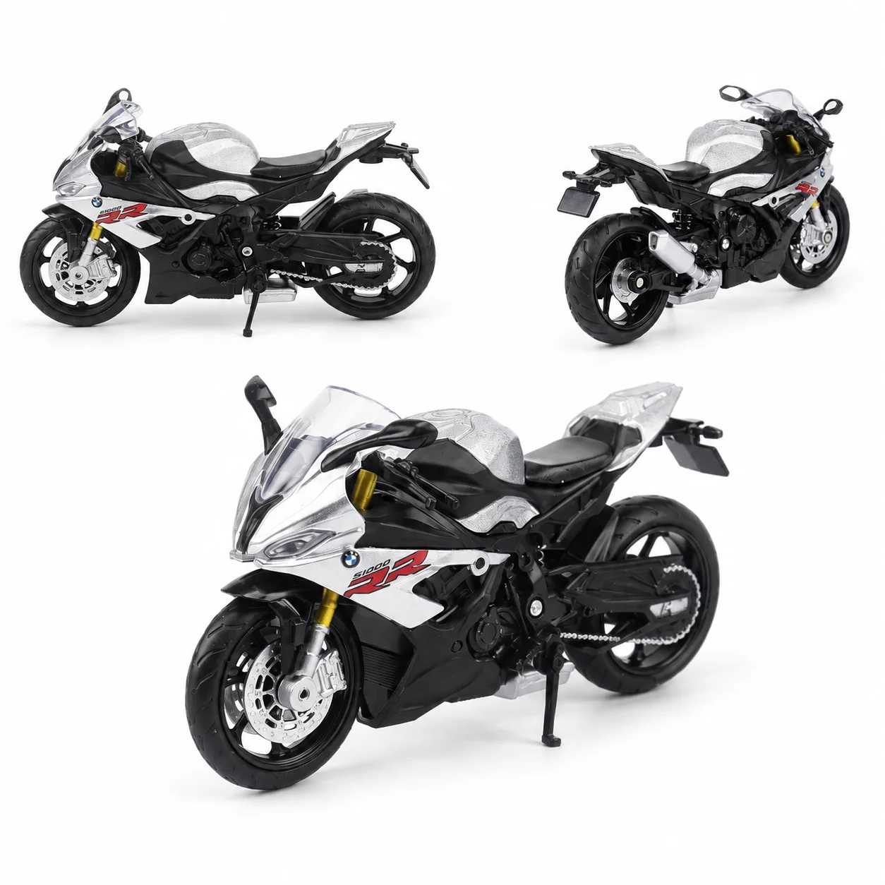 RMZCiTY 1:18 BMW Honda Kawasaki Honda Yamaha Spielzeug-Motorrad Druckguss-Miniaturmodell 1/18 Ausstellungsstück Sammlerstück Geschenk Freund – Detail 9