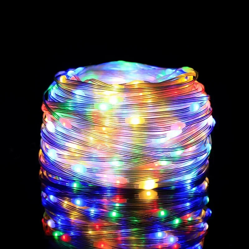 10mLed String RGB Light Smart Outdoor Festoon Party Linea in pelle IP65 Bluetooth Lampada musicale String Fairy Lights Illuminazione natalizia.