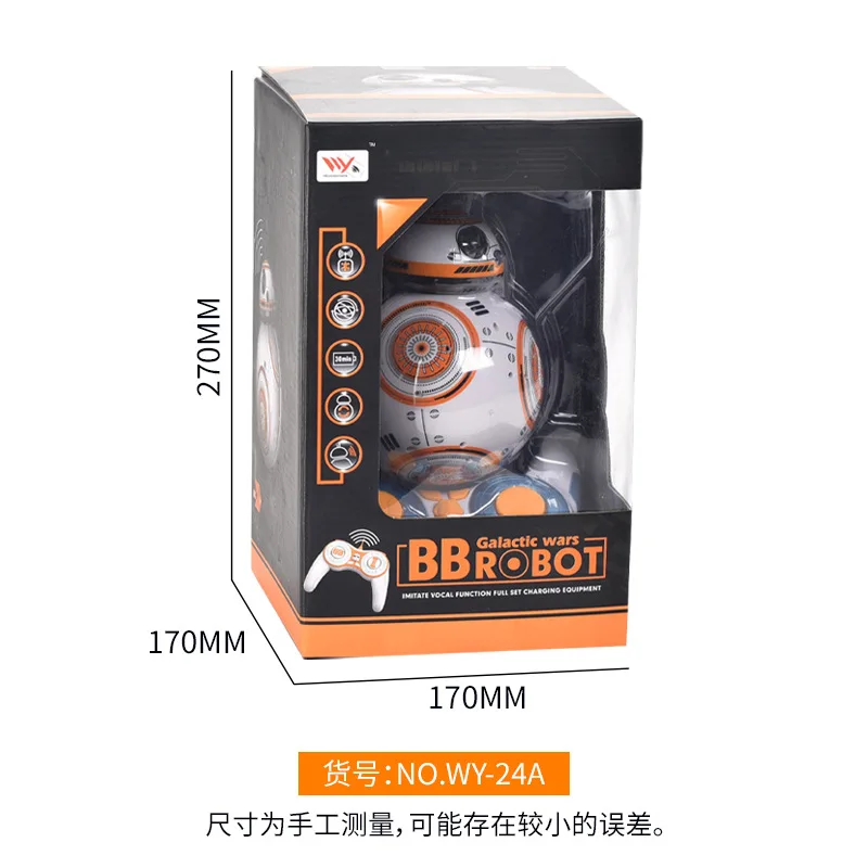 Robot Star Wars BB8, Control remoto con sonido, luz, Sensor de inducción de gestos, Robot inteligente, modelo de coche, juguete electrónico para niños