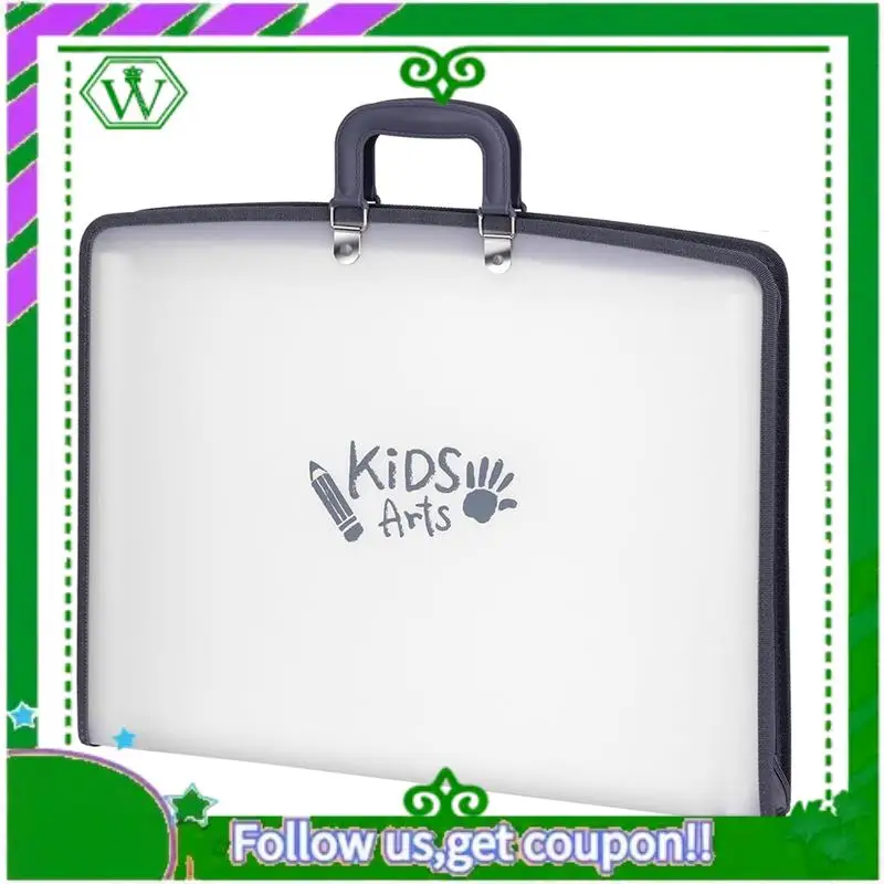 信頼性の高いアートポートフォリオバッグ収納本ポスター収納袋ジッパーとハンドル付きアートポートフォリオフォルダーポスター、ペイント用
