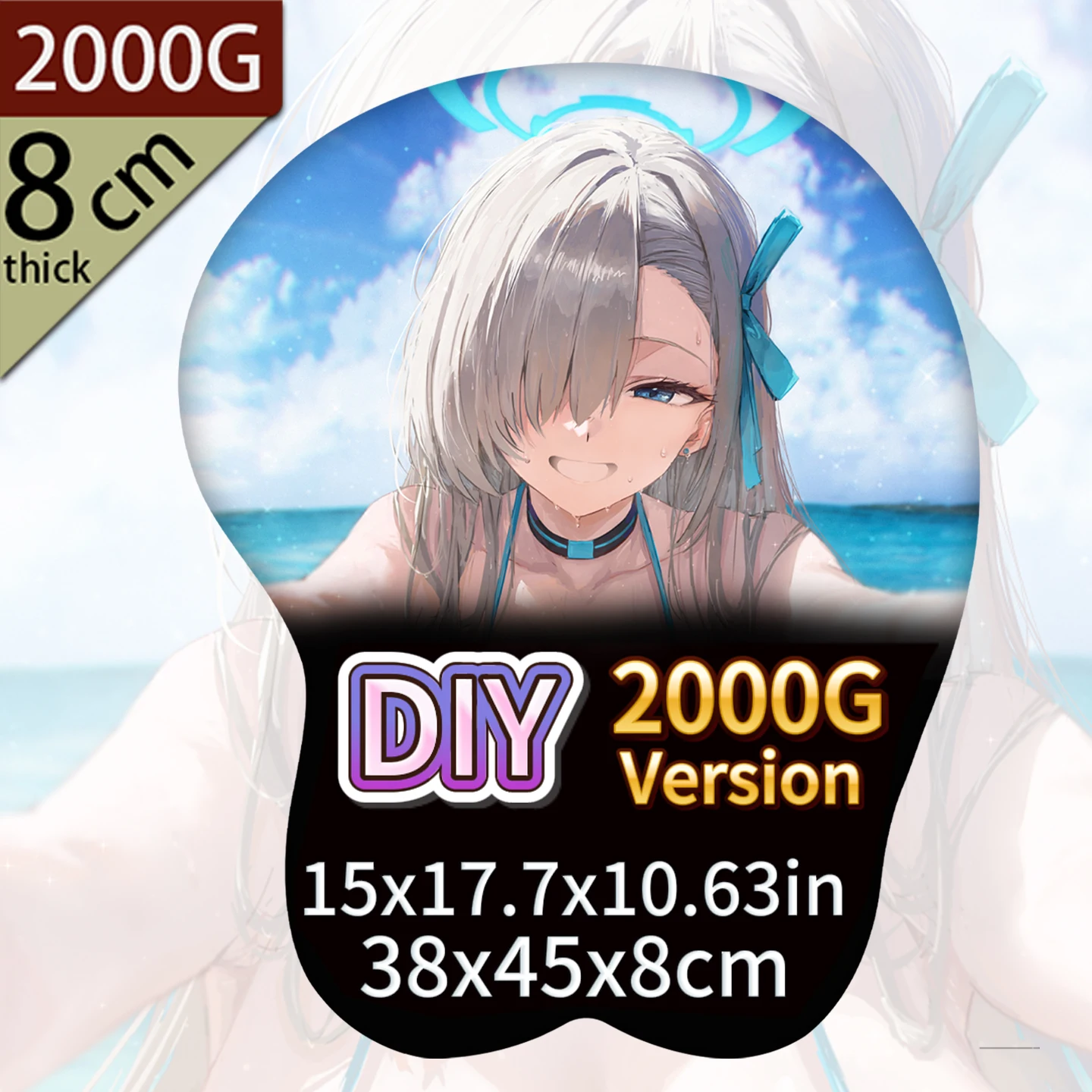 

DIY Large Size Big Sexy Mouse Pad Custom Anime 3D Breast Mousepad Oppai with Wrist Rest Silicone Creative Boobs Mouse Mat