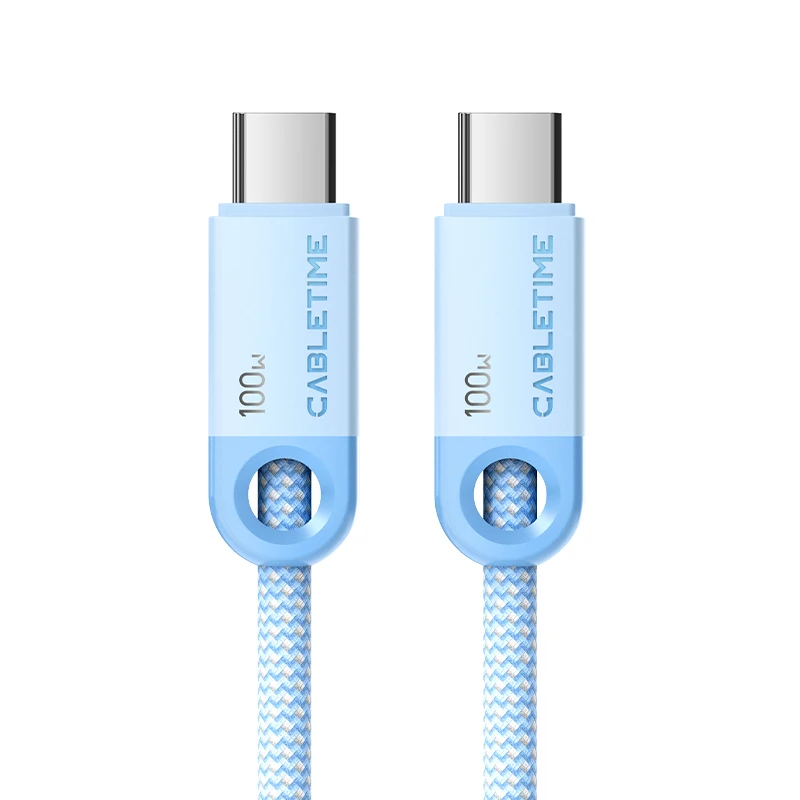 Kabel USB-C CABLETIME PD100W do iPhone 17, kabel typu C do szybkiego ładowania, kabel typu C do MacBooka, Xiaomi, Samsunga, iPhone'a — zdjęcie produktu 7