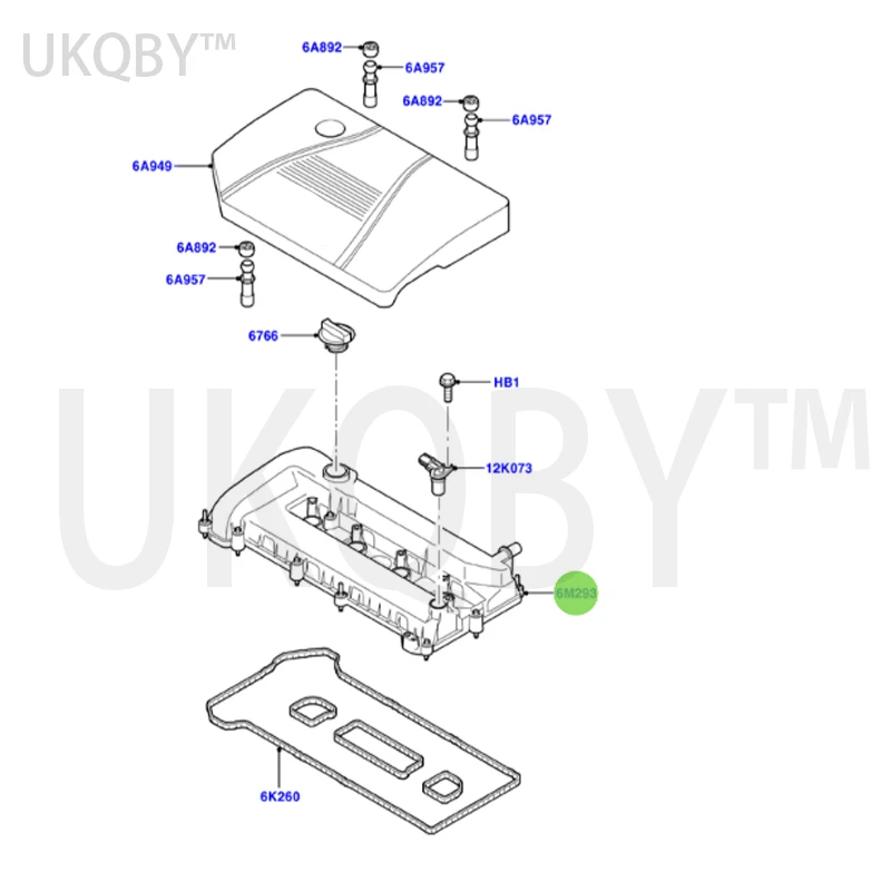 apply Fo x 05-08 Wi ns 2.0MT valve cover plastic 5S6G6M293AL aluminum 5S6G6M293AE