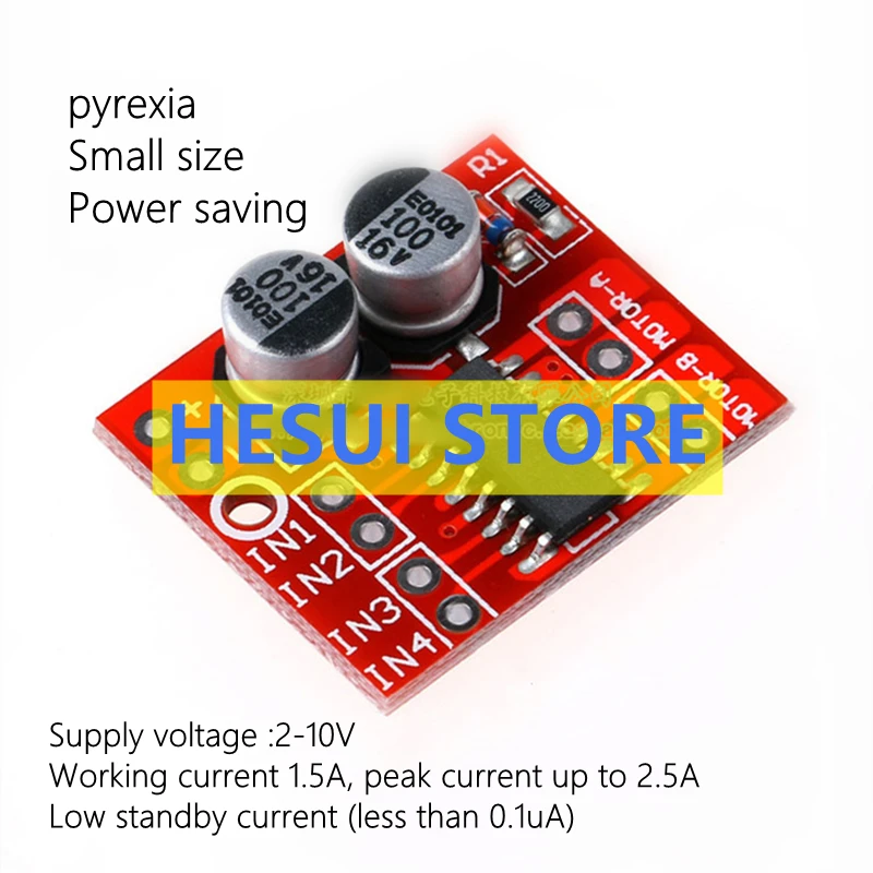 2 DC motor drive module double H bridge stepper motor positive and negative PWM speed regulation