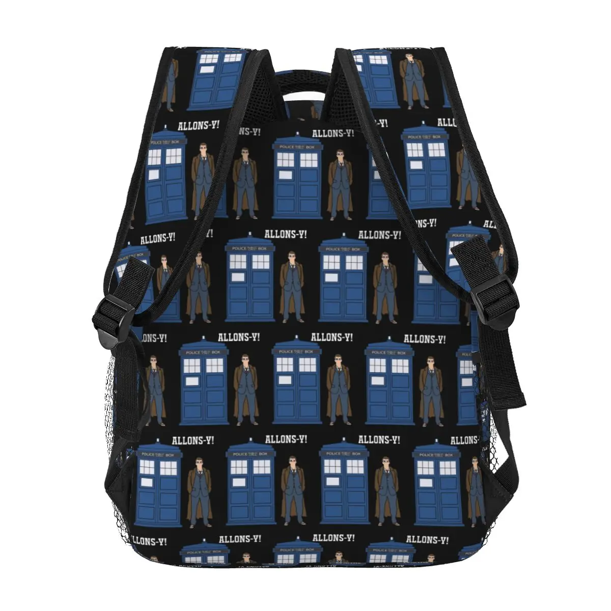 10th Doctor „Allons-y” plecaki chłopcy dziewczęta Bookbag studenci torby szkolne Cartoon plecak podróżny torba na ramię o dużej pojemności