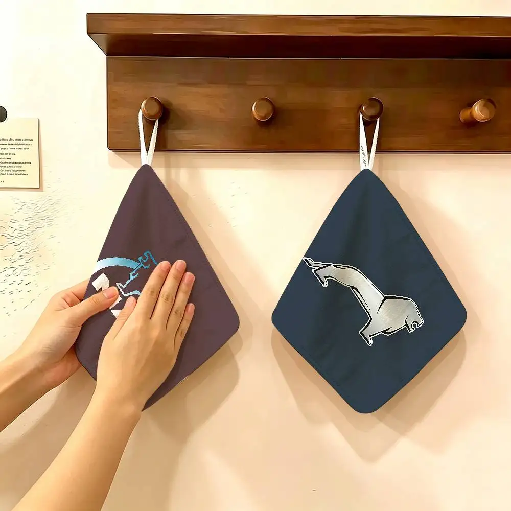 M-Man Truck Logo Hanging Kitchen Towel, Polyester Cotton Material, Wear Resistant Hand Wiping Towel for Home