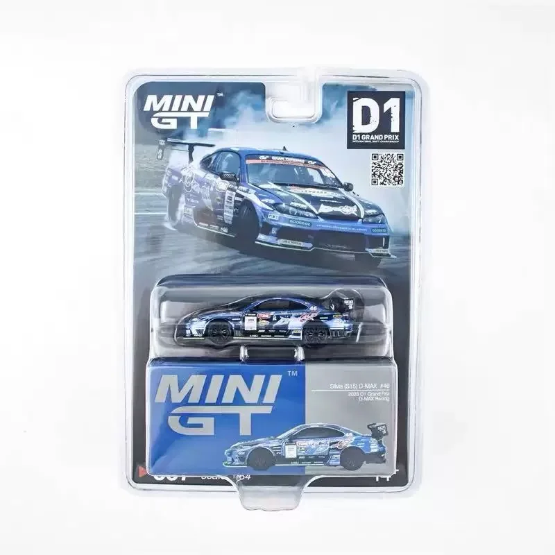 

1:64Minigt 857 #Nissan S15 D-MAX #46 Japanese Version Hanging Card, Alloy Car Model