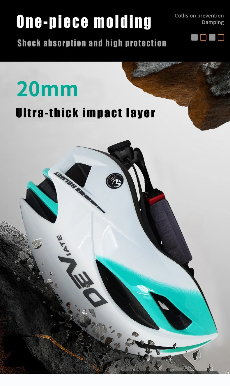 DEVIATE Fahrradhelm für Männer und Frauen, Mountainbike- und Rennradhelme, ultraleichter Sicherheitsfahrradhelm, Casco Ciclismo, Capacete De Ciclismo – Detail 2