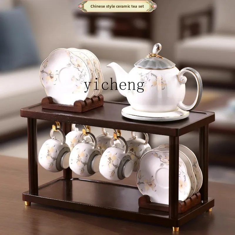 

XL new Chinese tea set living room home high-end light luxury teapot tea cup gift box