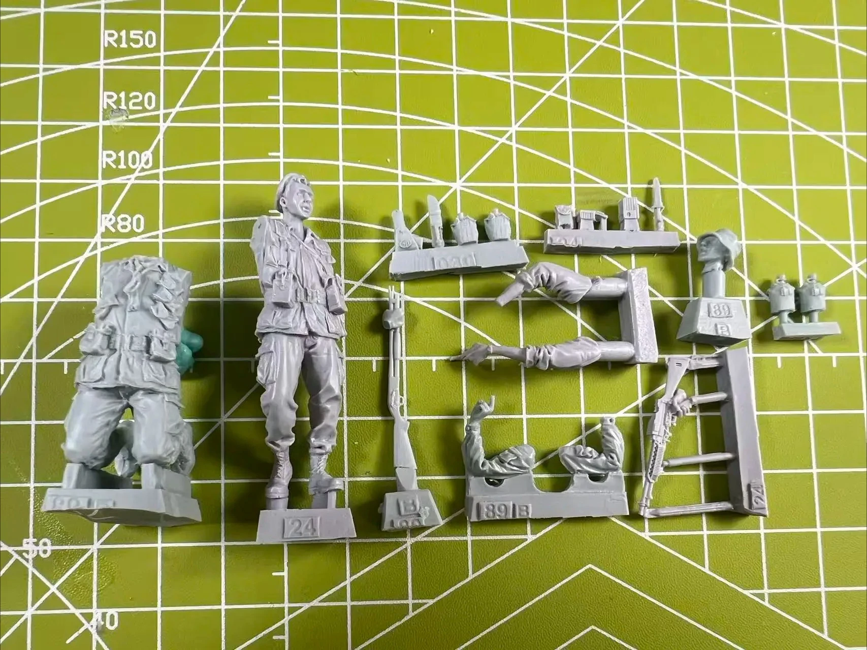 Modèle de scène de guerre en jungle en résine moulée de précision 1/35, jouet non peint