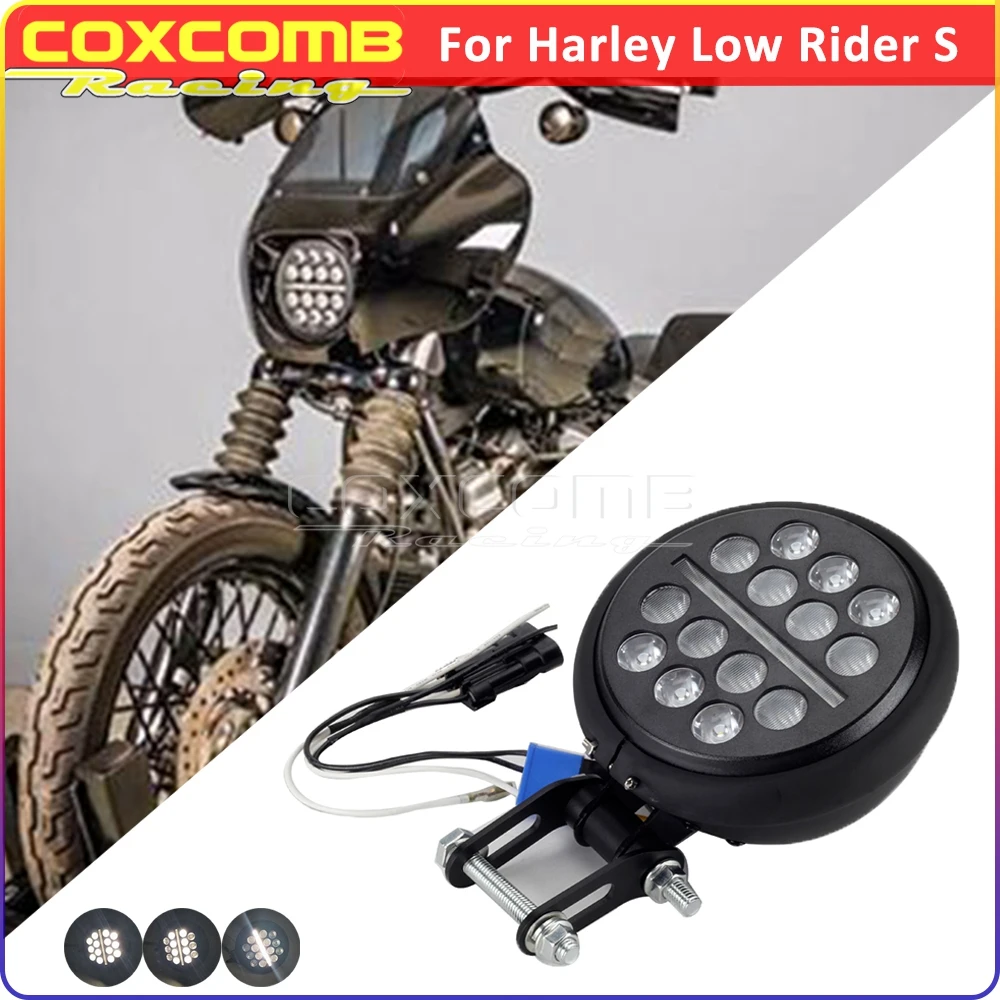 

5.75" LED Headlight Motorcycle Round Headlamp Head Light For Harley Softail Low Rider S FXLRS 2020-2022 Gloss/Matte Black Chrome
