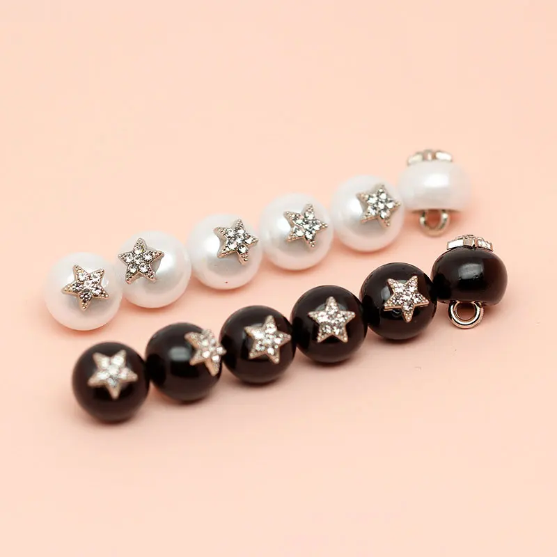 10 stücke 10mm Hemden Knöpfe Ausschnitt Kleid Manschette winzige Harz Metall Kombination Näh knöpfe für Kleidung Accessoires Versch önerung – Detail 1