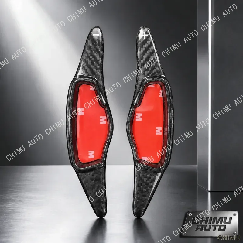 【CHIMU AUTO】 Dry Carbon Fiber Steering Wheel Paddle Shifters for Ford Mondeo Edge for Lincoln Interior Trim
