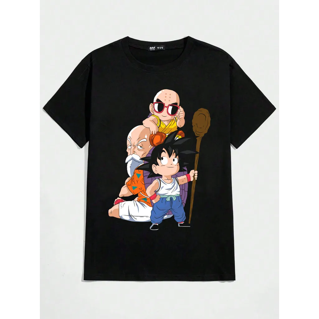

Сон Гоку Dragon Ball Аниме Мужчины Женщины Летняя футболка Harajuku Ретро с короткими рукавами Свободный оверсайз Повседневный удобный топ Y2k