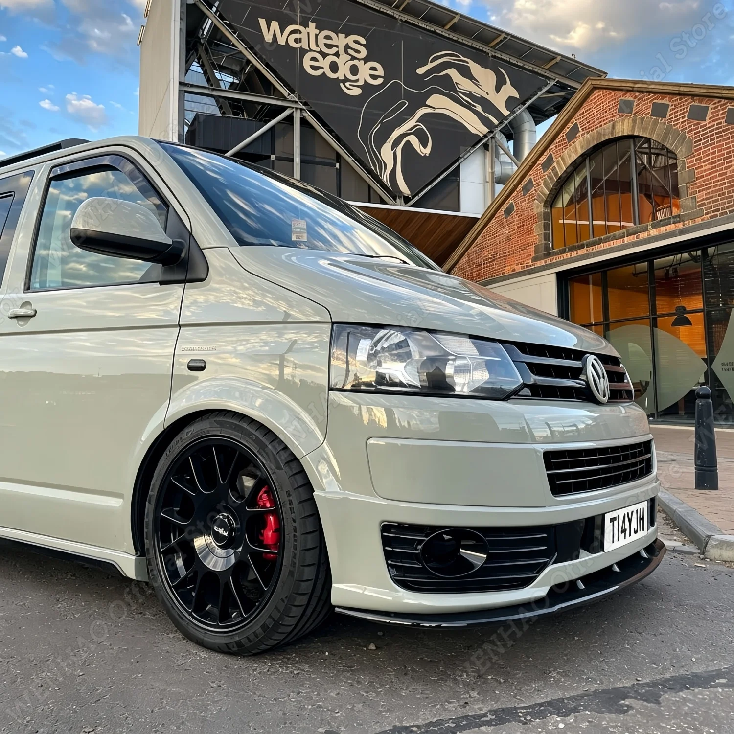 Front Car Bumper Lip Splitter For VW Transporter Multivan T5 T5.1 Sportline Facelift 2010-2015 Campervan Highline T28 T30 T32