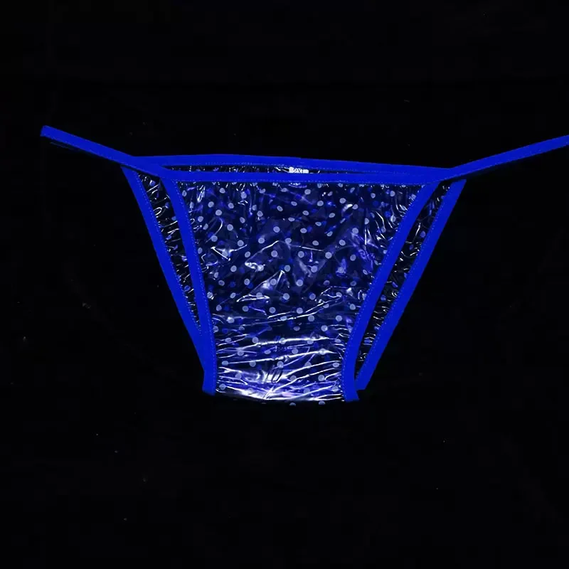 

New PVC Sexy Man Transparent Plastic Briefs Soft Silent Low Waist Underpants ABDL Waterproof See Through Couple Erotic Panties