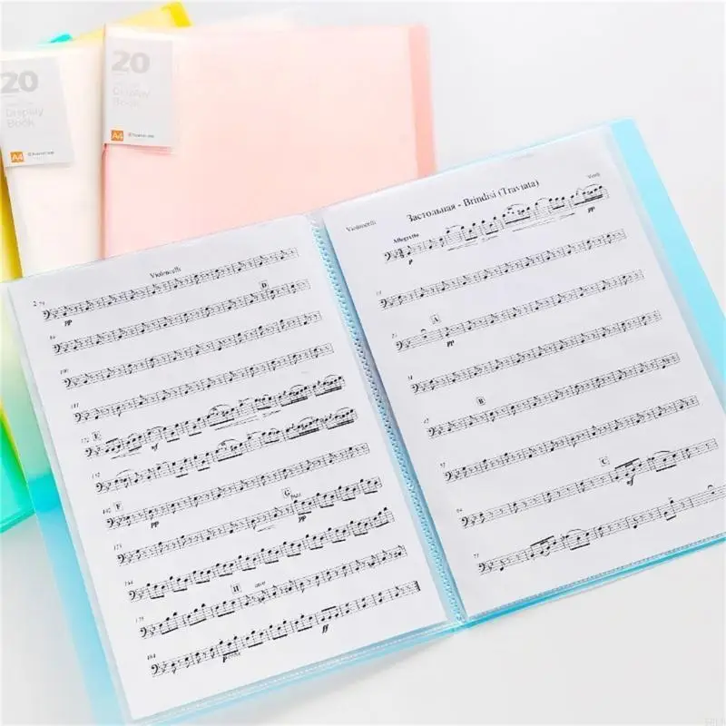 Y5LB 80 Pages File Folder Document Organizers A 4 Music Storage Folder for School