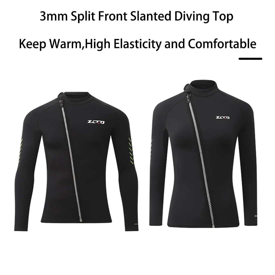 

Новейший неопреновый гидрокостюм 3 мм с разрезом для мужчин и женщин, куртка для дайвинга на молнии спереди, пальто для подводного плавания с длинными рукавами, зимняя куртка для серфинга