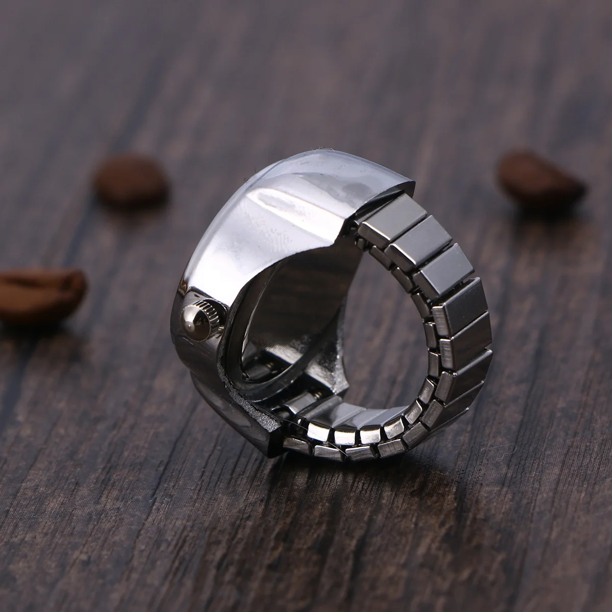 Креативные часы с кольцом, красные часы унисекс из нержавеющей стали с кварцевым механизмом, минималистичный дизайн для повседневной носки, шикарный