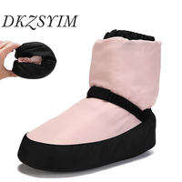Winter Warming Up Ballet Shoes For Womens Kids Girls Ladies National Dance Shoes Warm Antiskid Cotton Ballerina Boots Exercises