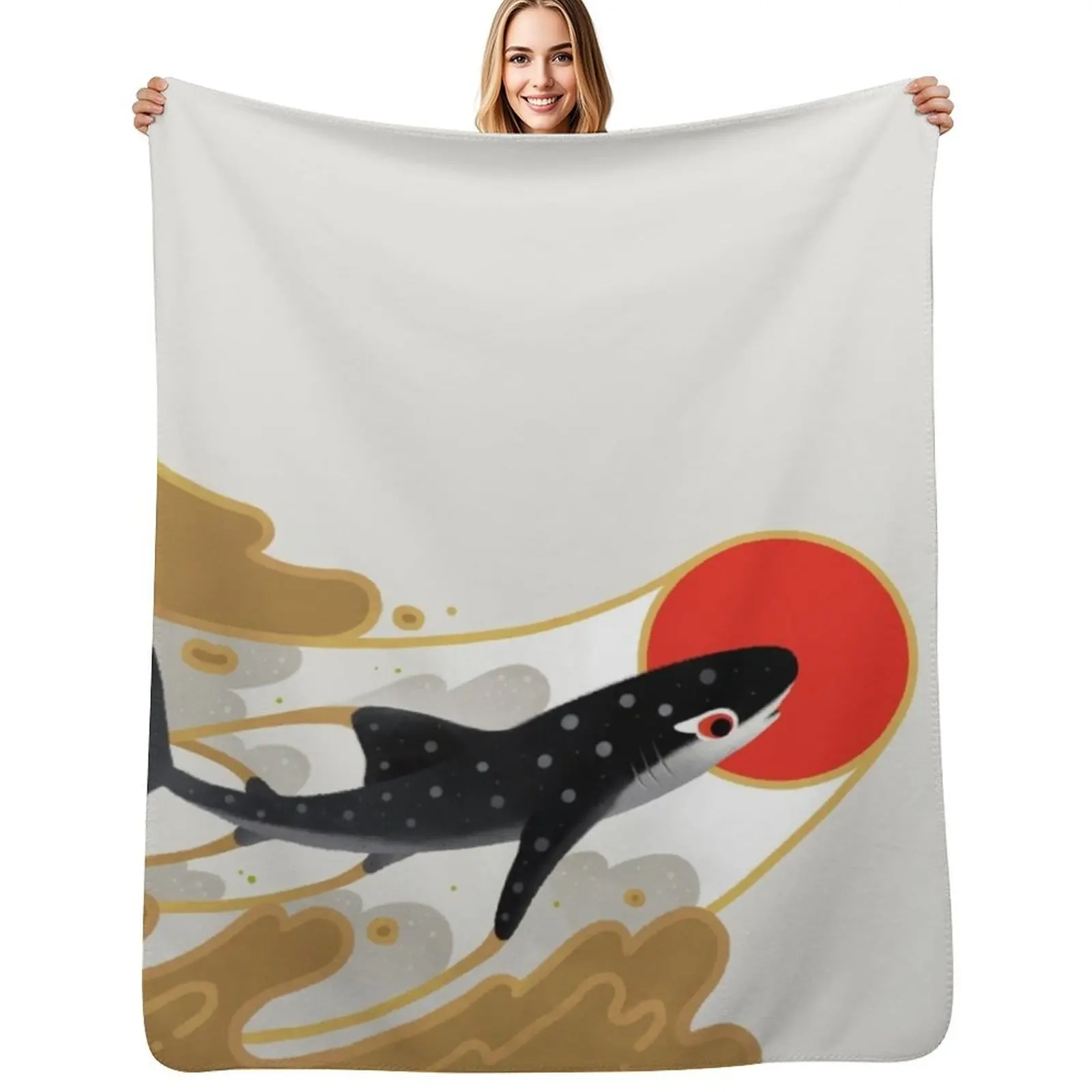 Whale shark Throw Blanket Durable Warm Blanket for Daily Home Use