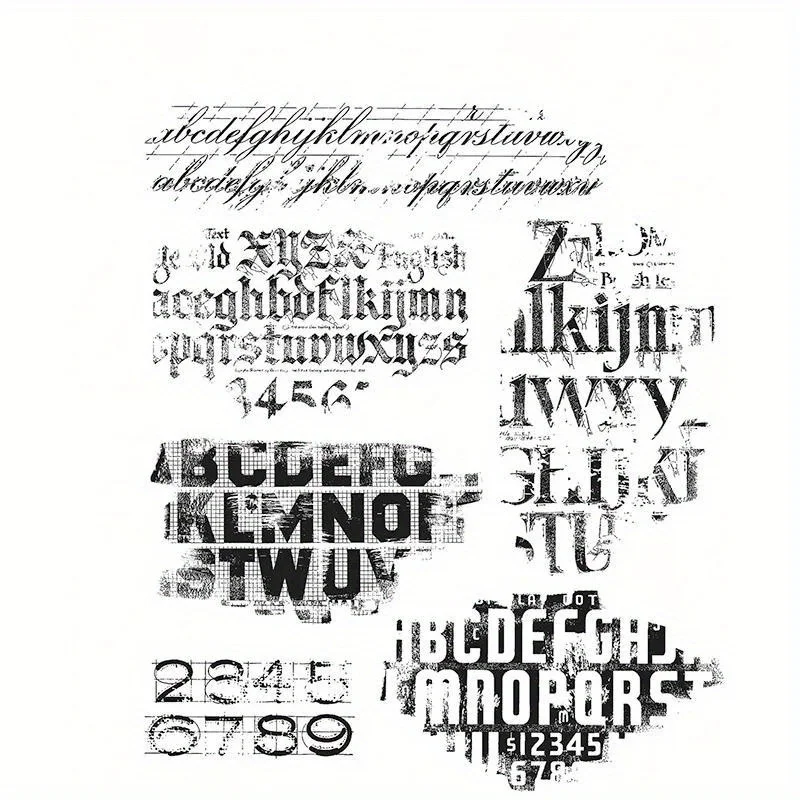 Vintage Writing Series Clear Stamp Transparent Silicone Stamp Card Making for DIY Scrapbooking Clear Silicone Rubber Photo Decor