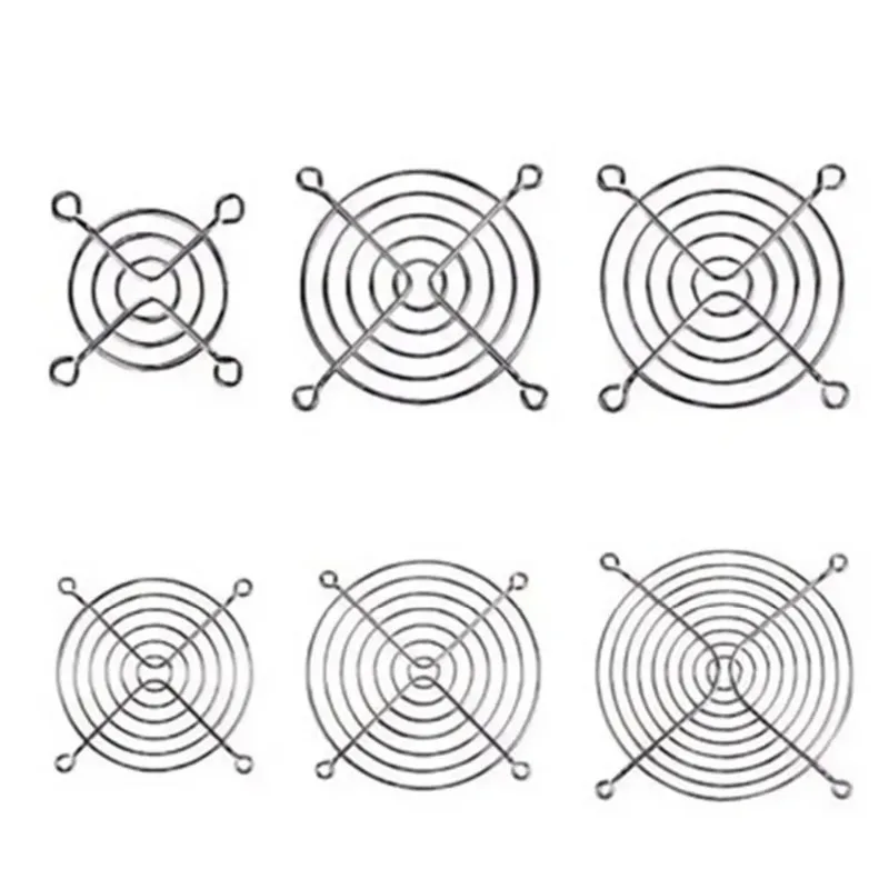 1PC Silvery Metal Wire Finger Guard CPU Fan DC Fan Grill Guard Protector Nickel Plated 40/60/80/90/120mm
