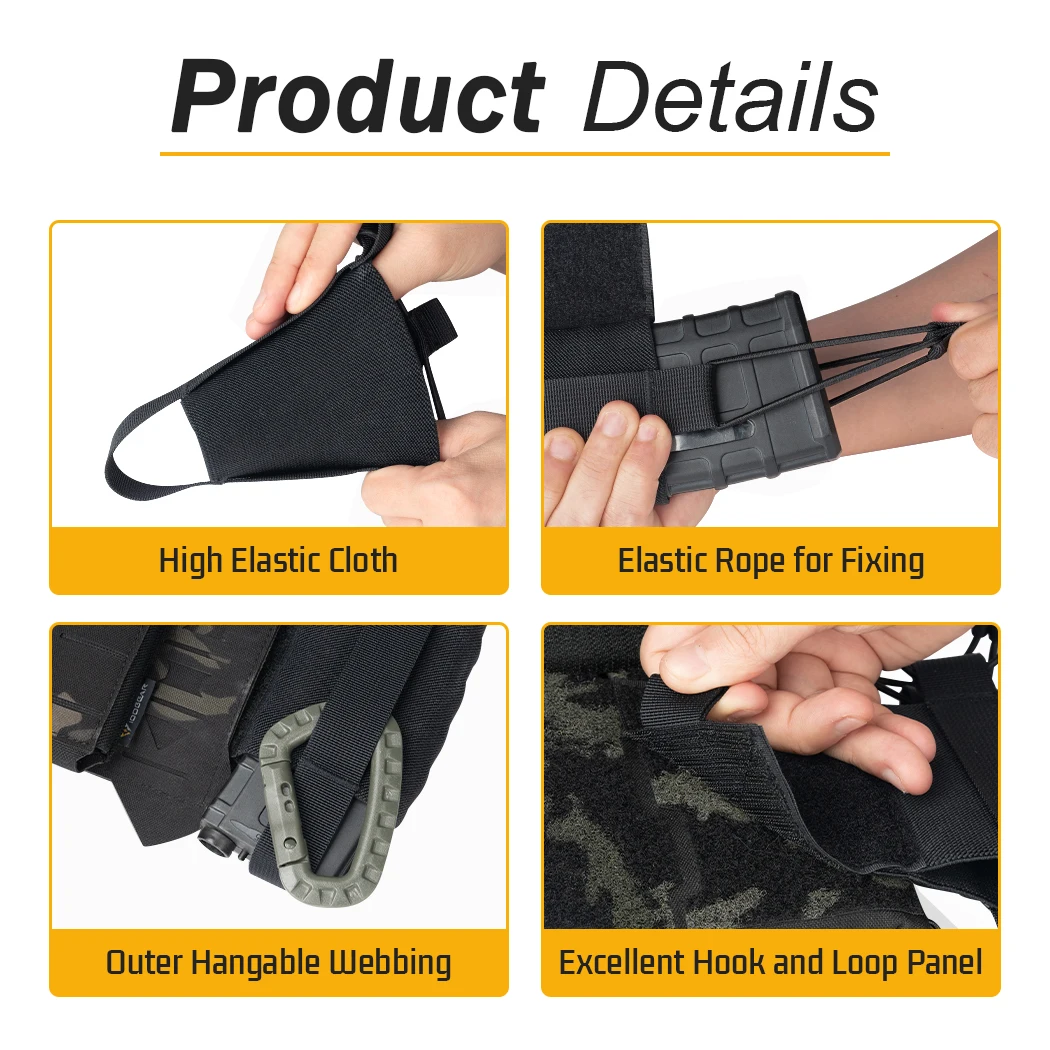 IDOGEAR Tactical Radio Pouch For FCSK Tactical Vest Side For PRC148/152/MPU5 Vest Side Mag Pouch For 556/7.62 3585