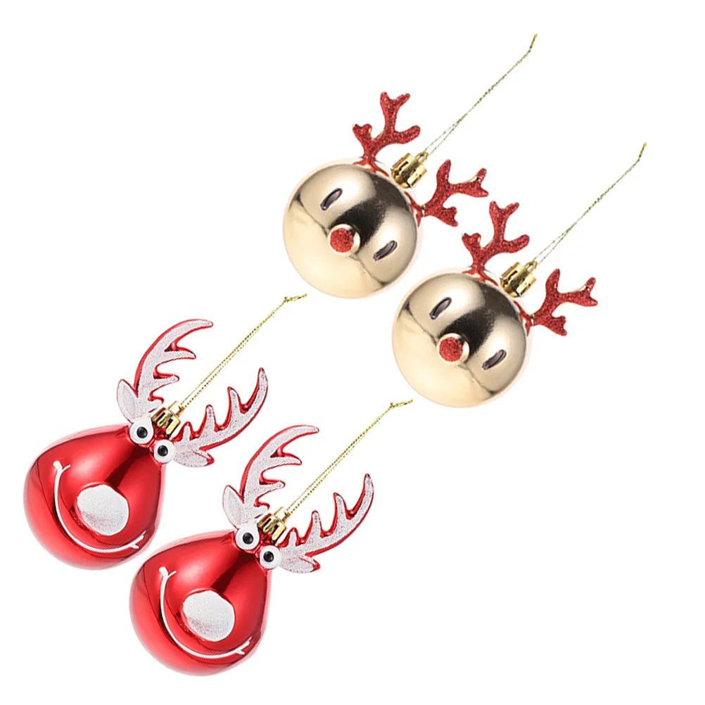 

4Pcs Christmas Tree Hanging Ornaments Traditional Xmas Ball Decorations Xmas Party Hanging Decor Christmas Tree Decorations