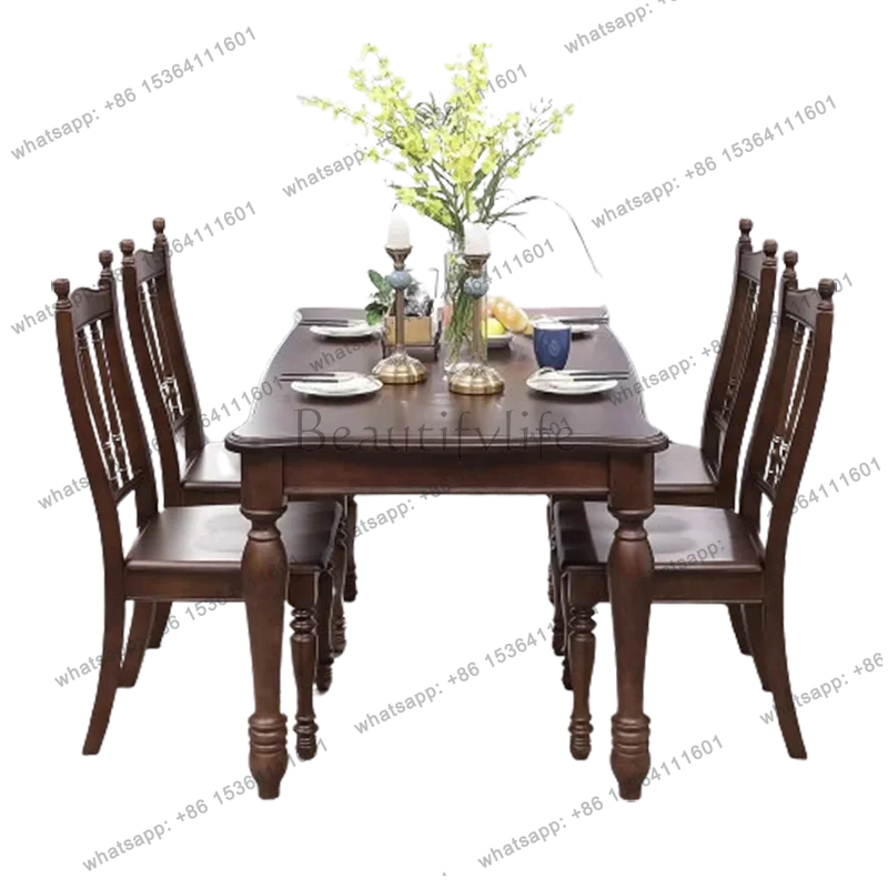 FGWooden Unique Dining Table Waterproof Oilproof Nordic Side Chairs Tables Small Modern Space Saving Mesas De Comedor Furniture