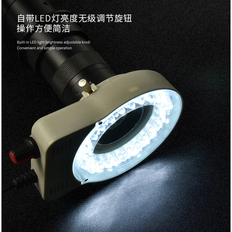 

LED Ring Light 1-100% Brightness Adjustable Fill Light For Trinocular Stereo Microscope Magnifier Phone Soldering Repair Tools