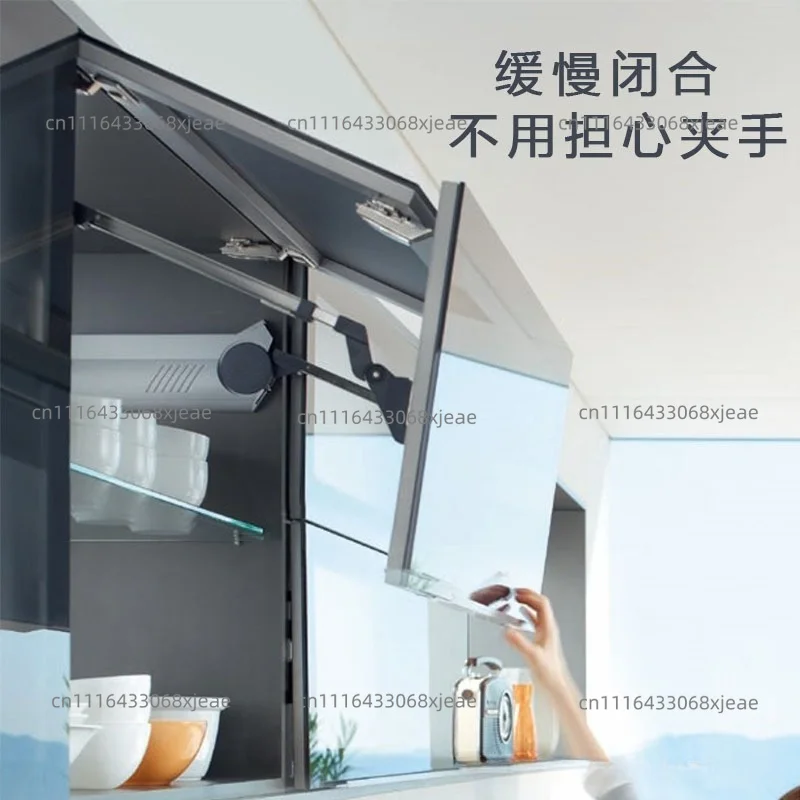 Cabinet door invisible upturn folding door air support rod hydraulic buffer support free stay air pressure rod hardware accessor