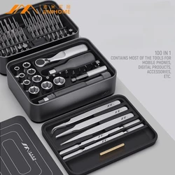 Xiaomi JIMIHOME FM3 100 In 1 Screwdriver Kit Magnetic Bits Tweezers Extension Rod Ratchet Wrench Multifunctional Household Tools