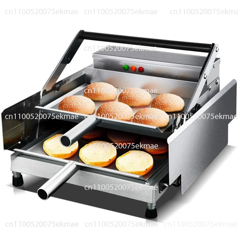 Burger Machine Commercial Full Automatic Double Layer Baking Machine Small Electric Hamburger Oven Vertical Burger Machine