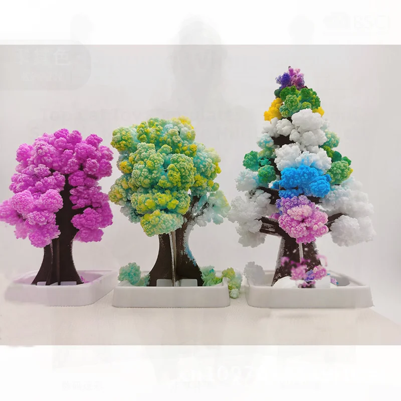 مجموعة نمو زهر شجرة الورق DIY لعبة تعليمية سحرية لعيد الميلاد للأطفال مجموعة تجارب ثلاثة في واحد كريستالية #4