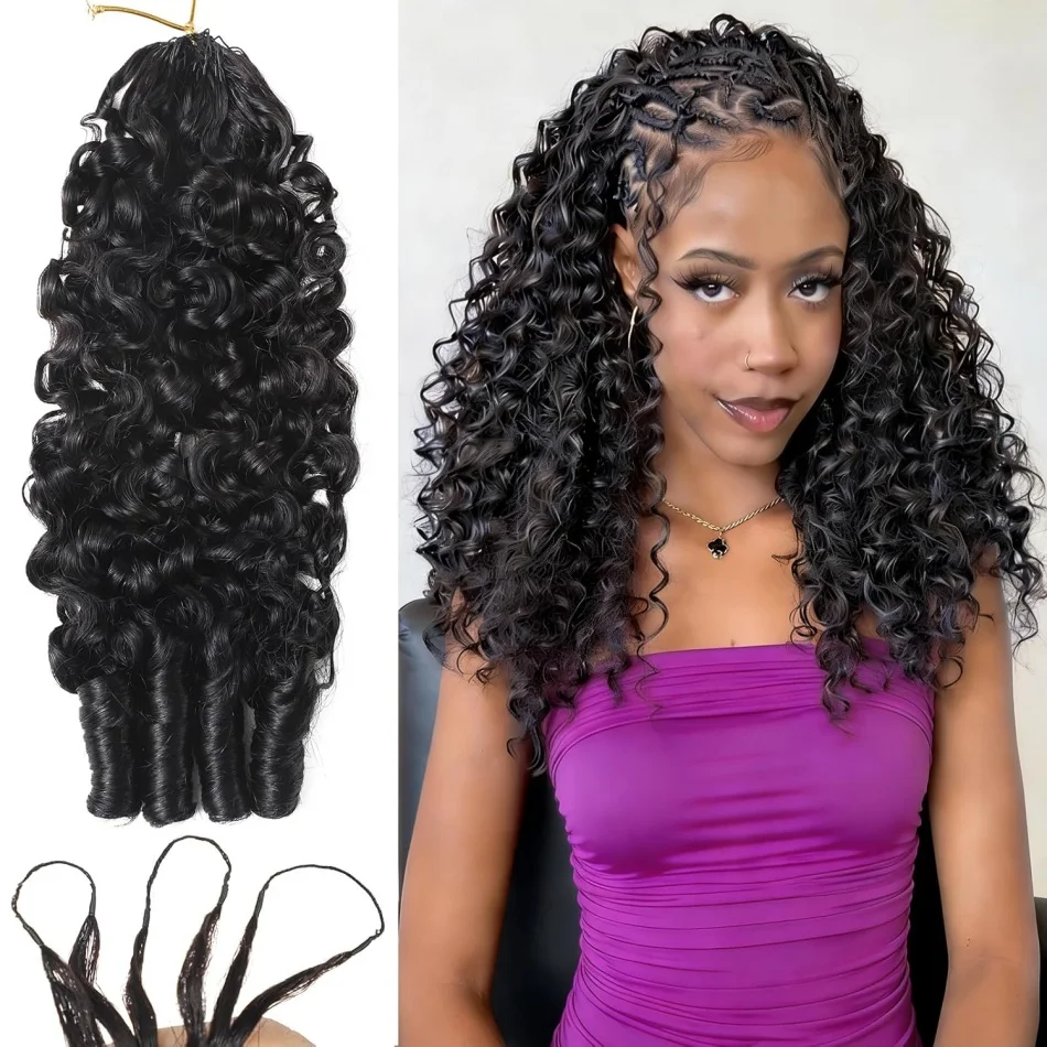 Burmese krullende haakwerk van echt haar, knotloze, voorgedeelde haarextensions, volledig hoofd Braziliaans haar voor vrouwen