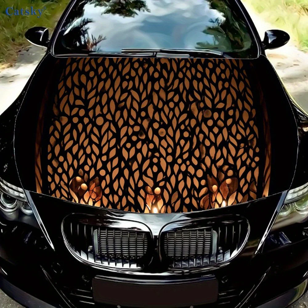 

Gorgeous flames print,car hood stickers,PVC waterproof Self adhesive car hood sticker,car hood decoration protection stickers,Au