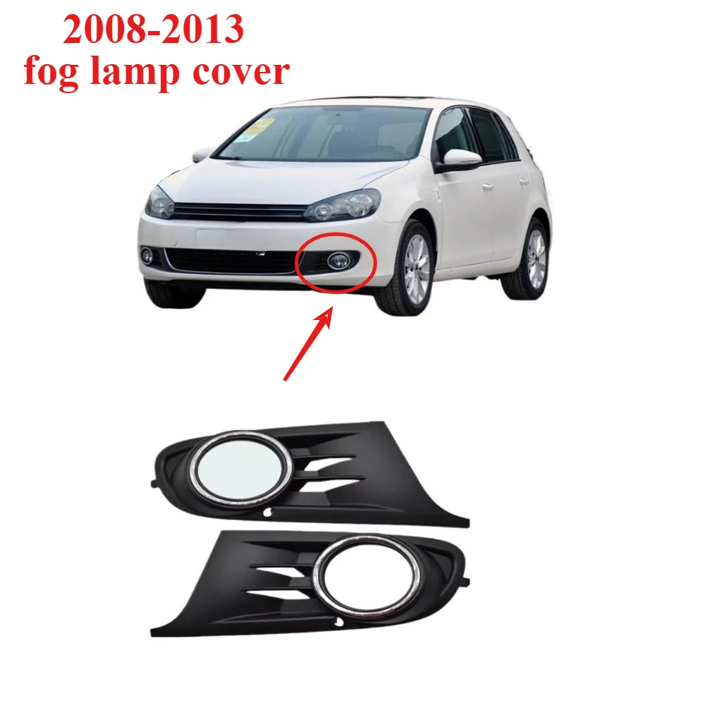 1 Piece Fog Lamp Cover for VW Golf 6 MK6 2008-2013 Front Light Frame for Golf 6 2009 Front Clearance Lamp Cover Accessories