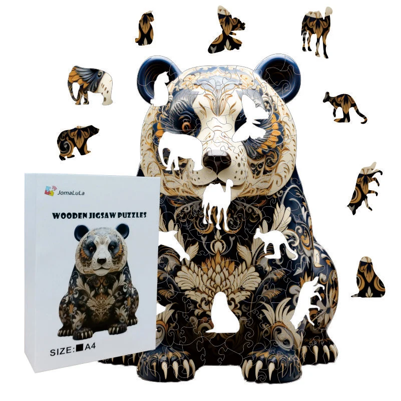 

Panda Wooden Jigsaw Puzzles Adult, Teens, Family, Animal Shaped Natural Wood Puzzle, Best Christmas Gift And Family Games Magic