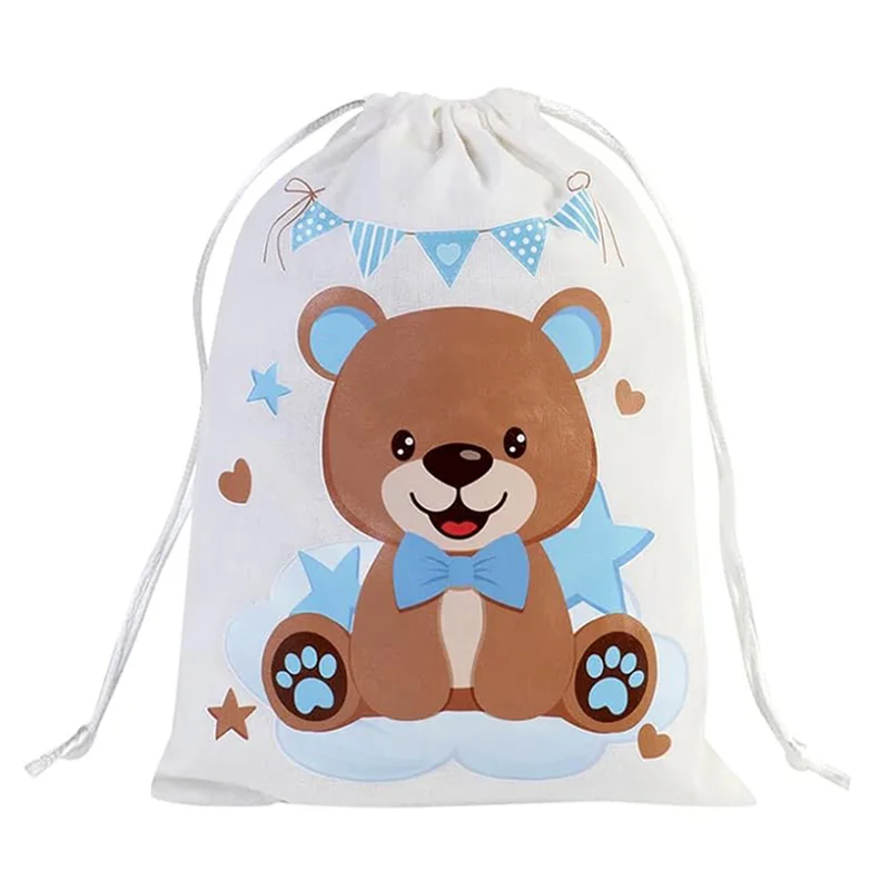 5 Stuks Teddybeer Snoep Cadeau Zakjes Kid Jongen Meisje 1e 2e 3e Verjaardagsfeestje Baby Shower Geslacht Onthullen Tafel Middelpunt Decoratie