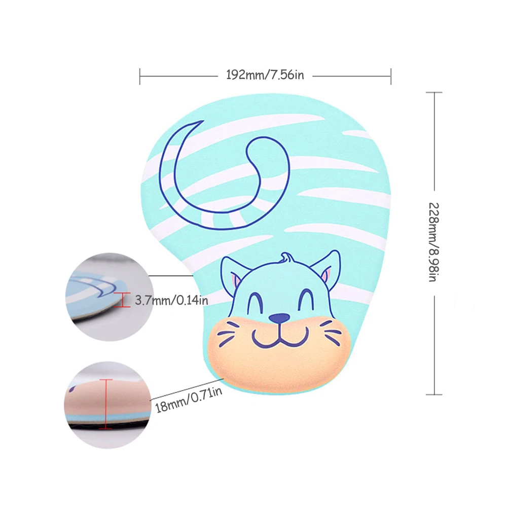 Wrist Mouse Pad Marble Pattern Hand Bowl Tray Mouse Pad Office Wrist Protection Anti-Skid Mouse Pads