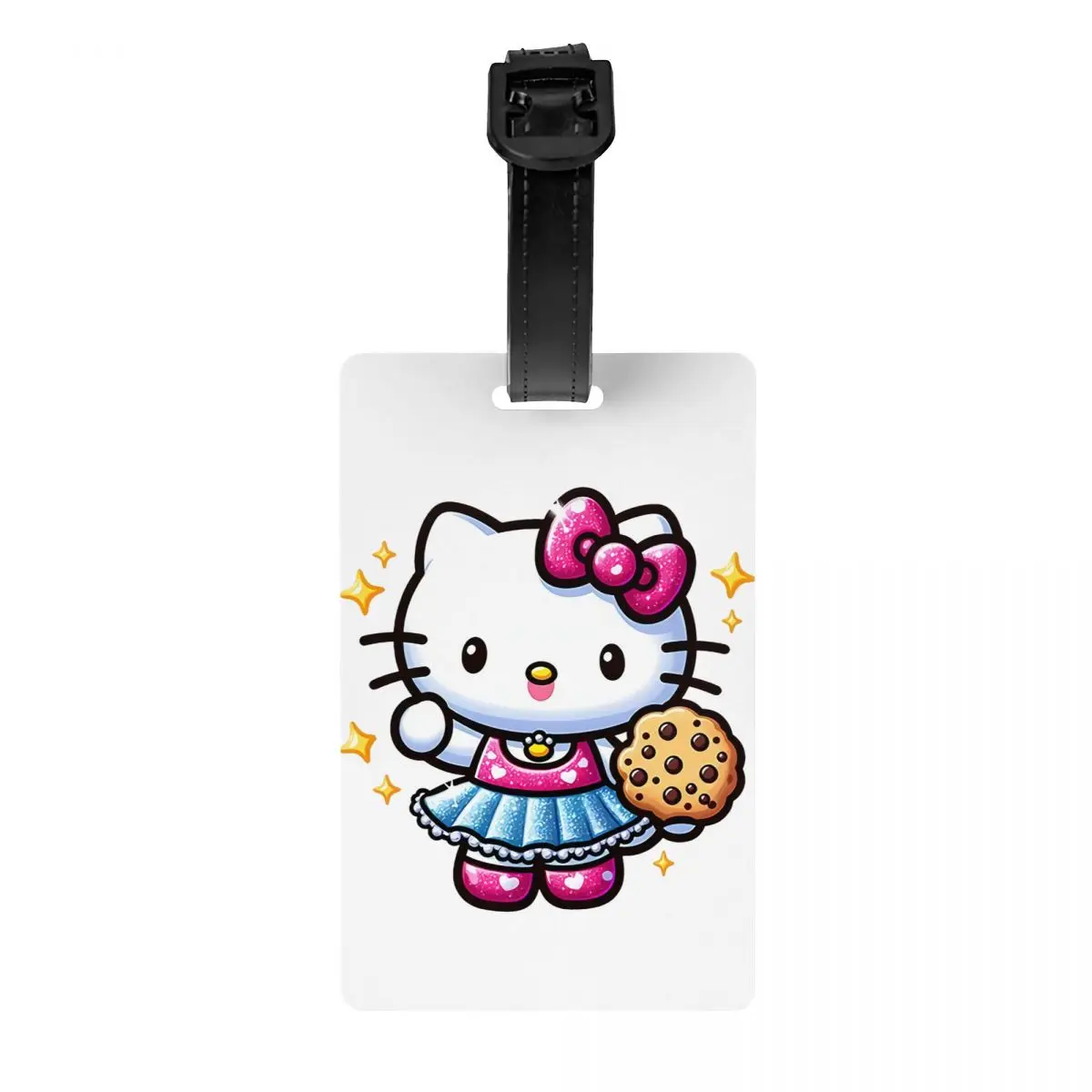 

Багажные бирки с милым мультяшным котом «Hello Kitty» для чемоданов, модные багажные бирки, идентификационная этикетка с обложкой для конфиденциальности