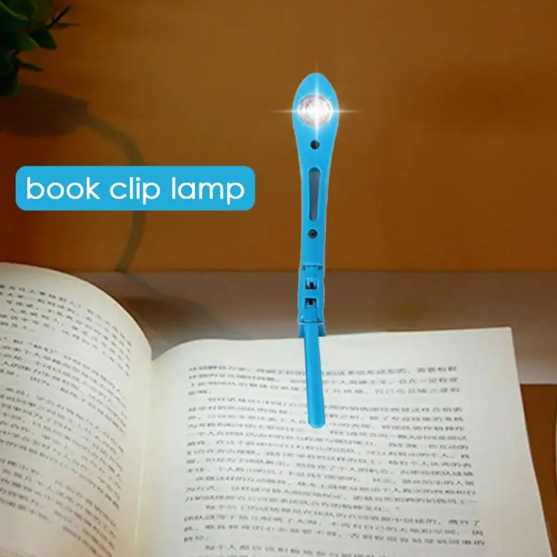 Clip-on Book luces led For Reader Kindle Folding LED Book Lights Reading Lamp Flexible With Battery led lightsV