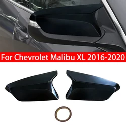 For Chevrolet Malibu XL 2016-2020 Car Rearview Side Mirror Cover Wing Cap Sticker Exterior Door Rear View Case Trim Carbon Fiber