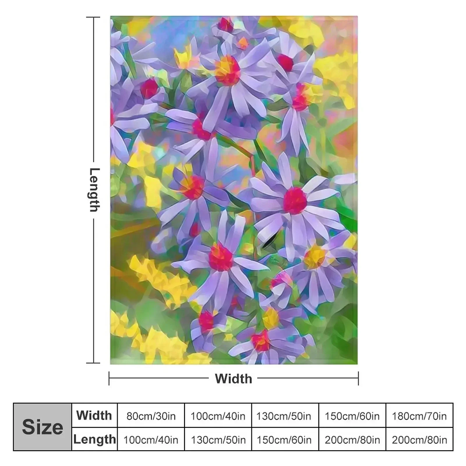 Mother Nature's Bouquet, Impression, Organic Arrangement of Native Flowers Throw Blanket halloween Luxury Throw Blankets